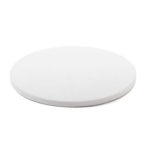 Fehér színű, kör alakú tortadob – 30 cm