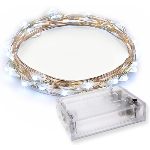 30 darabos LED-es fényfüzér – Hidegfehér