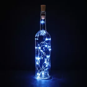   Dekorációs leg égősor – Borosüveg dugó fényfüzér – Hidegfehér