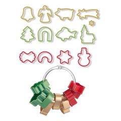   TESCOMA DELÍCIA Műanyag süteménykiszúró szett – Karácsonyi minta – 13 darabos