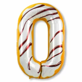 Óriás szám fólia lufi – Fánk – 0