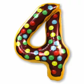 Óriás szám fólia lufi – Fánk – 4