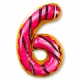 Óriás szám fólia lufi – Fánk – 6