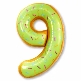 Óriás szám fólia lufi – Fánk – 9