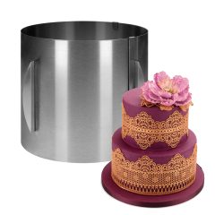   20 cm magas kör alakú állítható tortaforma, tortakarika, tortakeret – Extra magas