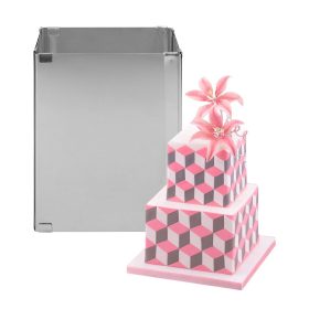   20 cm magas négyzet alakú állítható tortaforma, tortakeret – Extra magas