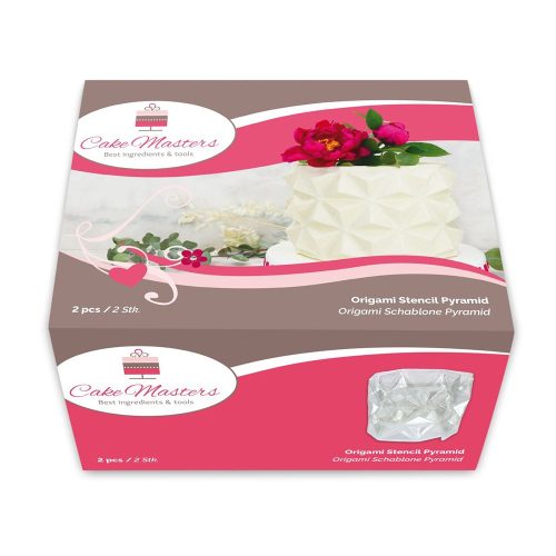 3D origami stencil, sablon – Piramisok