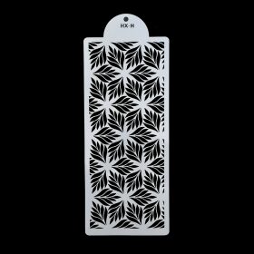   Torta sablon, stencil – Modern – Hópehely, levelek (HX-H)