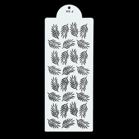 Torta sablon, stencil – Modern – Levelek (HX-J)