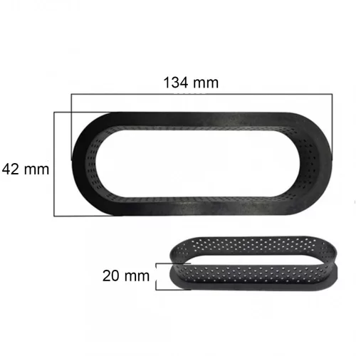 6 darabos tarte forma, desszert gyűrű – Ovális