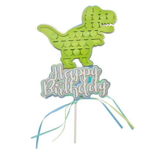 Papír torta dekoráció – POP-IT – Dinoszaurusz