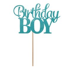   Torta dekoráció, torta beszúró – Birthday Boy felirattal