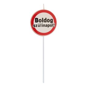   Születésnapi gyertya – Sebességkorlátozó tábla – Boldog születésnapot