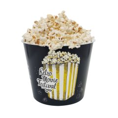 Műanyag popcorn vödör – Sárga és fekete