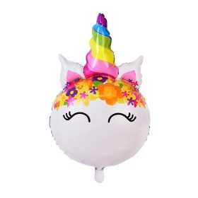 Fólia lufi – Unikornis fej virágokkal 