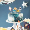 7 darabos papír tortadekoráció – Kozmosz – Űrutazás 