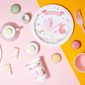   6 darabos papír pohár – Babaváró – Rózsaszín – Lány