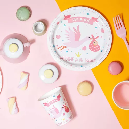 6 darabos papír pohár – Babaváró – Rózsaszín – Lány