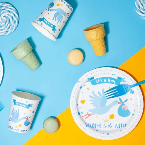 6 darabos papír pohár – Babaváró – Kék – Fiú