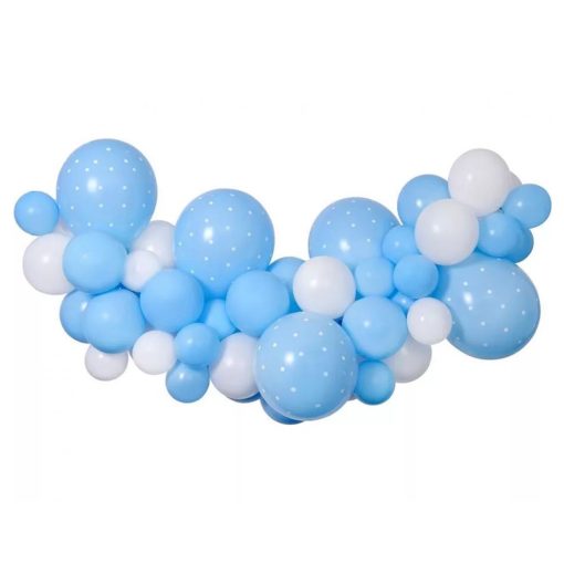65 darabos lufi szett – Baby Blue léggömbök – Kék színű lufi szett