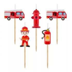 5 darabos születésnapi gyertya – Tűzoltó