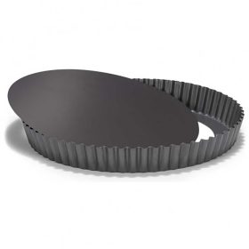 Kivehető aljú alumínium, kerek pite sütőforma - 22cm