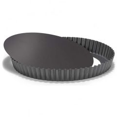 Kivehető aljú alumínium, kerek pite sütőforma - 26cm