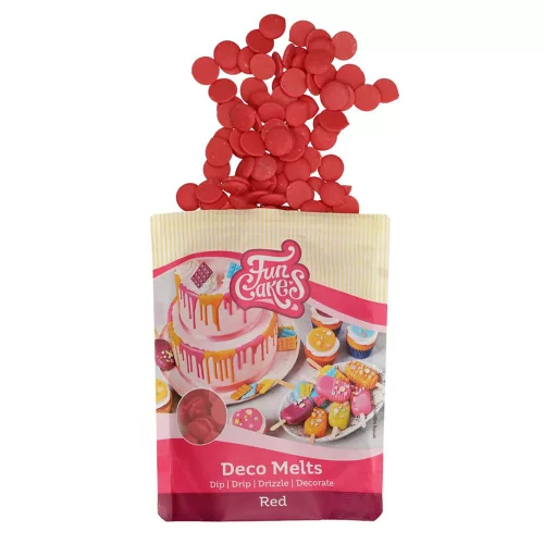 FunCakes Deco Melts bevonó – Piros – 250g