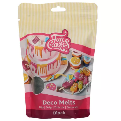 FunCakes Deco Melts bevonó – Fekete – 250g