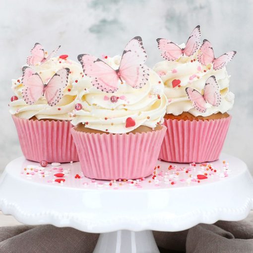 Cake-Masters ostyapapír tortadekoráció – Rózsaszín pillangók