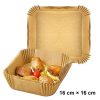 50 darabos sütő papír forrólevegős sütőhöz – Négyzet – 16 cm × 16 cm - Air fryer sütőpapír 