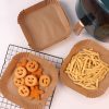 50 darabos sütő papír forrólevegős sütőhöz – Négyzet – 16 cm × 16 cm - Air fryer sütőpapír 