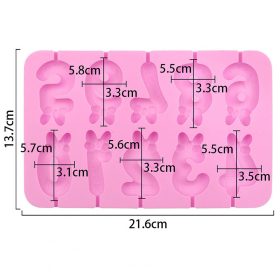   10 részes szilikon nyalóka és jégkrém forma – Számok masnival