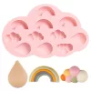 Szilikon fondant és marcipán mintázó – Felhő, szivárvány és esőcsepp mintával