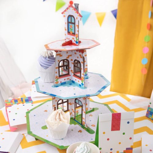 Papír sütemény és muffin állvány – Házikó 