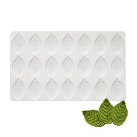   Szilikon fondant és marcipán mintázó és erező – Levelek