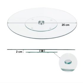 Forgatható üveg tortaállvány – 25 cm