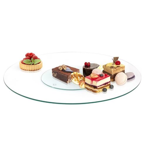 Forgatható üveg tortaállvány – 25 cm
