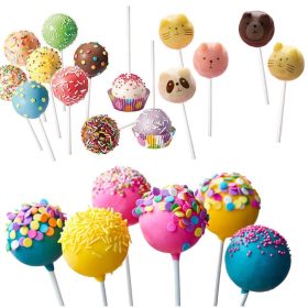   50 darabos papír nyalóka pálcika és cake pop pálcika – 15 cm