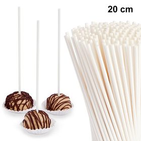   50 darabos papír nyalóka pálcika és cake pop pálcika – 20 cm