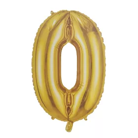 Óriás szám fólia lufi – 0 – Arany