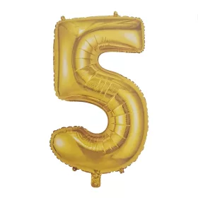 Óriás szám fólia lufi – 5 – Arany