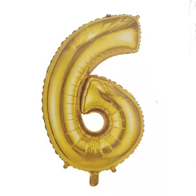 Óriás szám fólia lufi – 6 – Arany