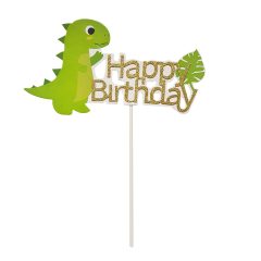 Papír tortadekoráció – Happy Birthday – Dinoszaurusz