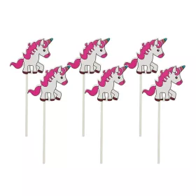 6 darabos sütemény és torta dekoráció – Unikornis