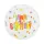 Gömb alakú buborék lufi – 50 cm – Happy Birthday csillagokkal