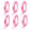 6 darabos lufi kötöző szalag – Rózsaszín