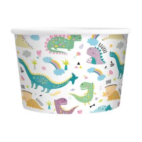 6 darabos papír fagylaltos pohár – Dinoszauruszok