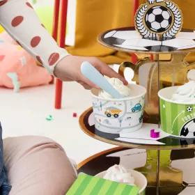   6 darabos papír fagylaltos pohár – Autók és munkagépek