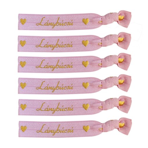 6 darabos gumis karkötő – Lánybúcsú – Rózsaszín